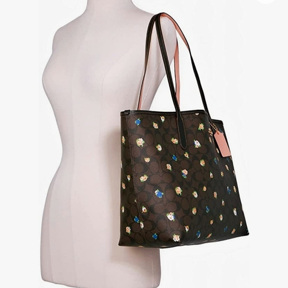 COACH WOMENS CITY TOTE SIGNATURE BAG - Picture 3 of 4